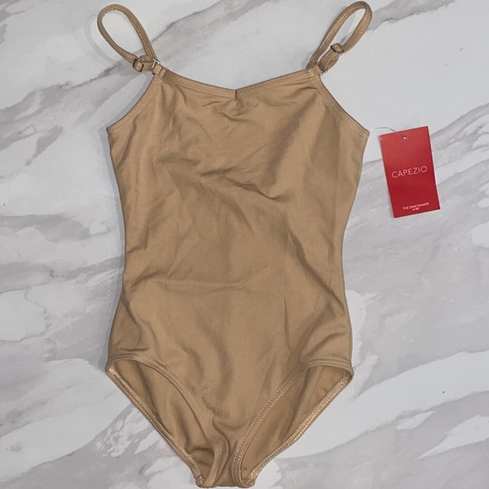 Cami Leotard with adjustable straps, Nude color